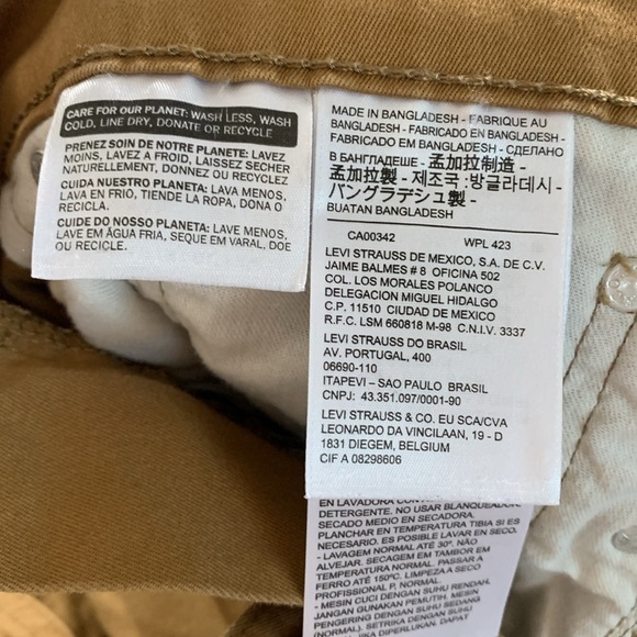 Levi’s 541™ Athletic Taper Fit Stretch Caraway Twill Jean style Pants size 33 - Picture 10 of 12